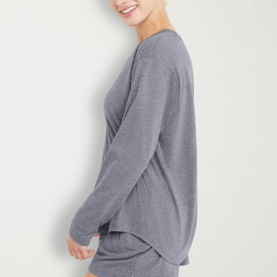 Hanes Womens Crew Neck Long Sleeve T-Shirt