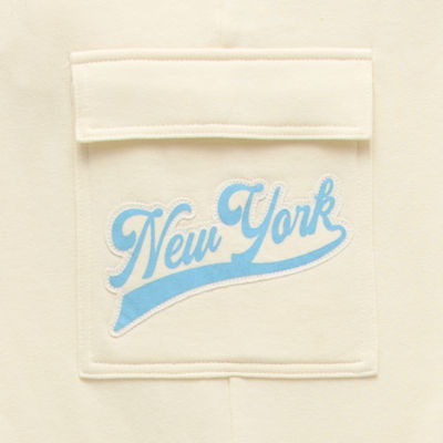 New York Cargo Jogger Pant Womens Jogger Pant Juniors, Color Cream