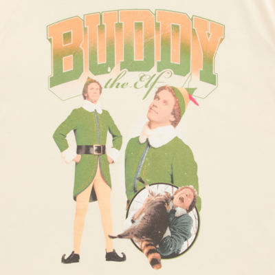 Juniors Elf The Movie Buddy Oversized Tee Womens Crew Neck Short Sleeve Graphic T-Shirt