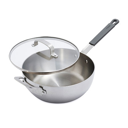 Bobby Flay Stainless Steel 3.57-qt. Saute Pan With Lid, One Size, Stainless Steel