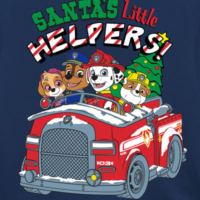 Toddler boys round neck long sleeve paw patrol graphic t shirt color