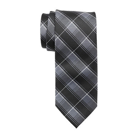 U.S. Polo Assn. Plaid Tie, One Size, Black