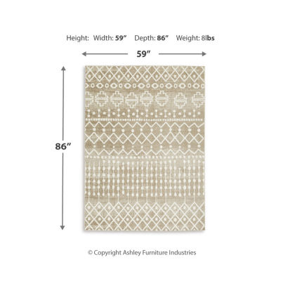 Signature Design by Ashley� Bunchly Washable Indoor Rectangular Area Rug