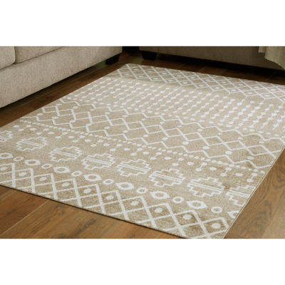 Signature Design by Ashley� Bunchly Washable Indoor Rectangular Area Rug