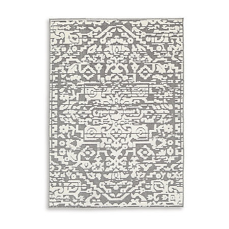 Signature Design By Ashley Oddetteley Washable Indoor Rectangular Area Rug, One Size, Gray