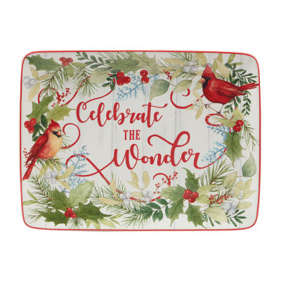 Certified International Santa'S Secret Serving Platter