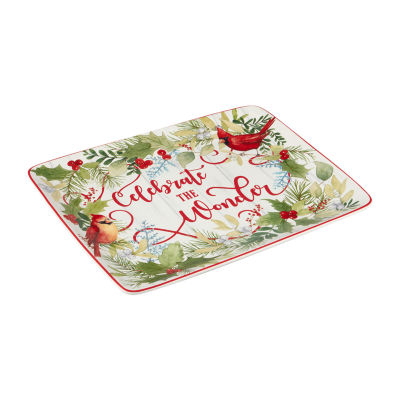 Certified International Santa'S Secret Serving Platter