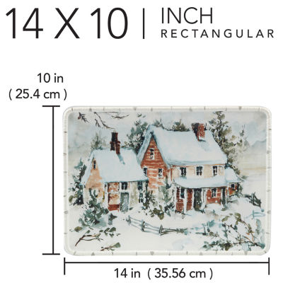 Certified International Winter's Frost Serving Platter