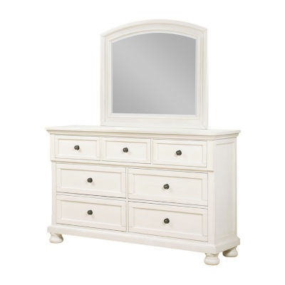 Avalon Furniture Wright 7 Drawer Dresser in Oyster White - Dresser Only