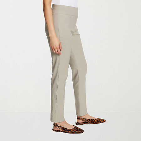 Gloria Vanderbilt Regular Fit Straight Trouser, 8, Beige