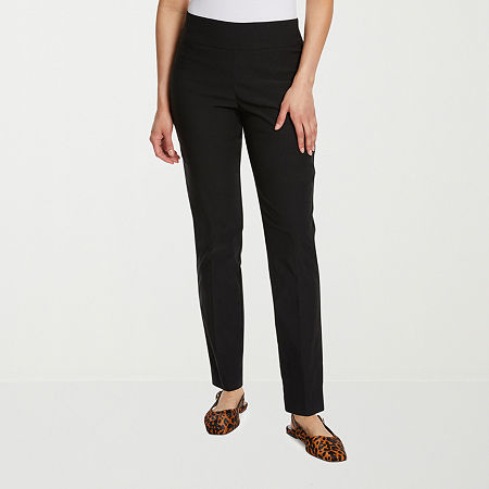Gloria Vanderbilt Womens Regular Fit Straight Trouser, 18, Black