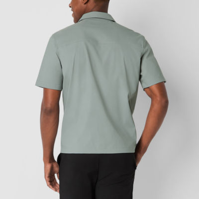Stylus Mens Short Sleeve Zip Front Pocket T-Shirt