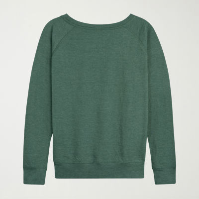 Lil Grinch Womens Round Neck Long Sleeve Regular Fit Grinch Graphic T-Shirt