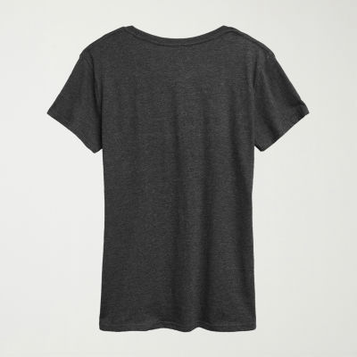 Golden Christmas Womens Crew Neck Short Sleeve Regular Fit Graphic T-Shirt