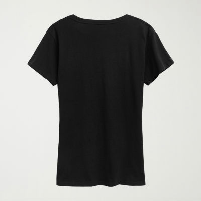 Christmas Crew Womens Crew Neck Short Sleeve Regular Fit Care Bears Graphic T-Shirt