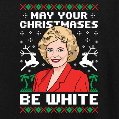 White Christmas Womens Crew Neck Short Sleeve Regular Fit Graphic T-Shirt