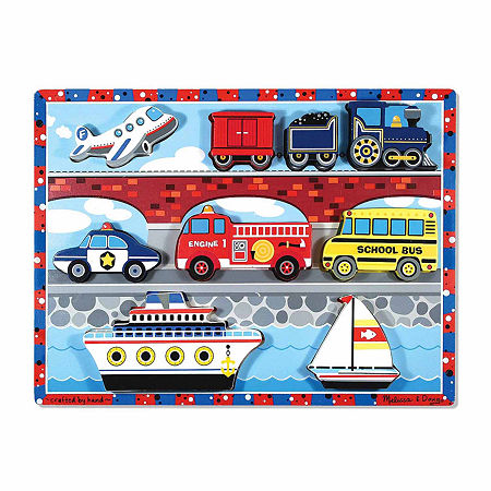 Melissa & Doug Vehicles Chunky Puzzle 10-pc. Non-Toxic Board Game, One Size, Multiple Colors