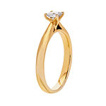 Grown With Love Womens 1/2 CT. T.W. Lab Grown White Diamond 14K Gold Solitaire Engagement Ring