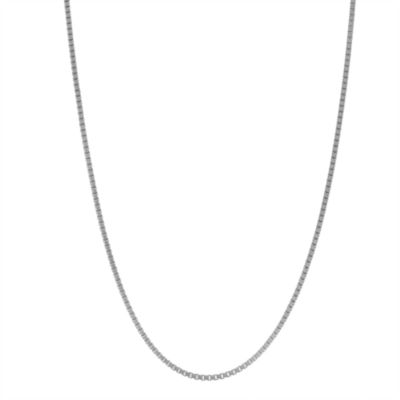 Sterling Silver Solid Box Chain Necklace