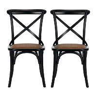 Franklin Dining Side Chair-Set of 2, One Size, Brown