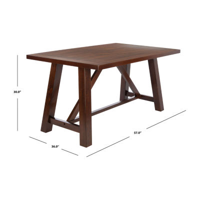 Ainslee Collection Rectangular Wood-Top Dining Table