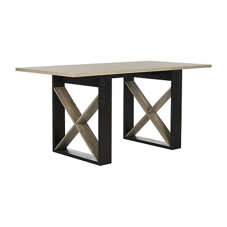 Monty Dining Collection Rectangular Wood-Top Dining Tables, One Size, Gray