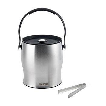 OXO Steel 4 Qt. Ice Bucket And Tong Set Stainless Steel