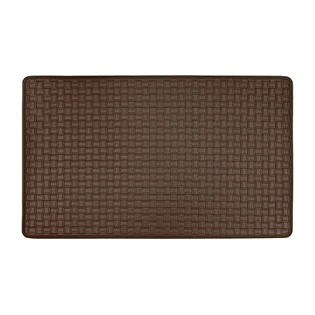 Achim Woven-Embossed Anti-Fatigue Kitchen Mat, One Size, Brown