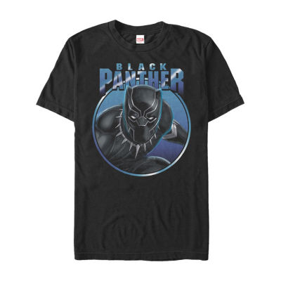 Mens Crew Neck Short Sleeve Classic Fit Marvel Black Panther Graphic T-Shirt