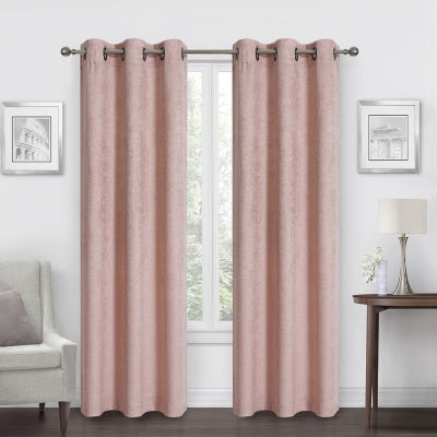 Regal Home Diamond Embossed Grommet Top Energy Saving Blackout Set of 2 Curtain Panel