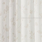 Regal Home Crushed Voile Leaves Print Sheer Grommet Top Curtain Panel