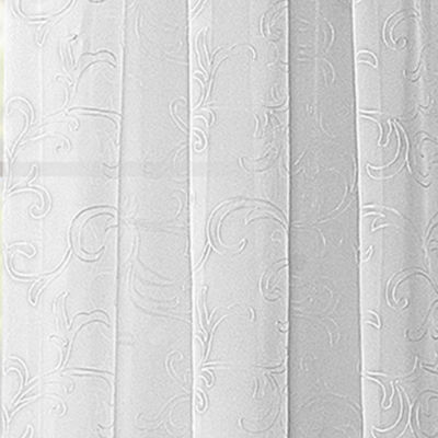 Regal Home Embroidered Voile Sheer Rod Pocket Single Curtain Panel