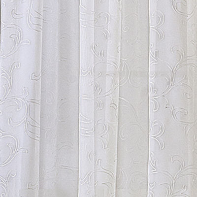 Regal Home Embroidered Voile Rod Pocket Embroidered Sheer Single Curtain Panel