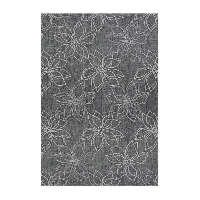 Couristan Charm Botanical Flatweave Indoor Outdoor Rectangular Accent Rug