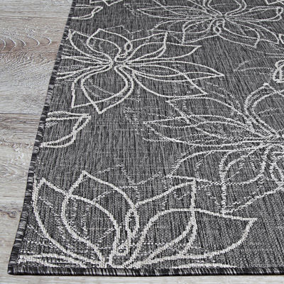 Couristan Charm Botanical Flatweave Indoor Outdoor Rectangular Accent Rug