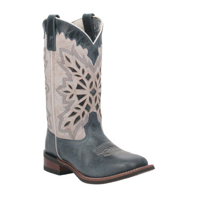 Laredo Womens Dolly Flat Heel Cowboy Boots, Color Black JCPenney