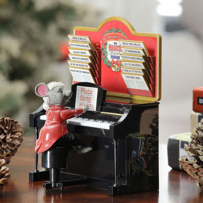 Magical Maestro Mouse Animated Christmas Figurine