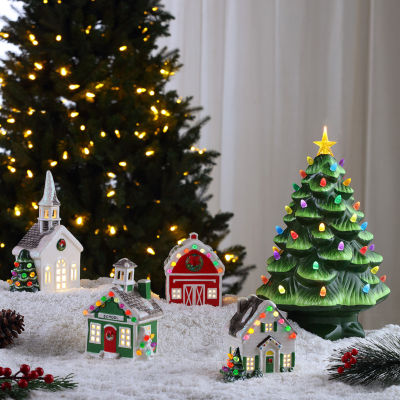 Lighted Ceramic Christmas Village House Tabletop Decor