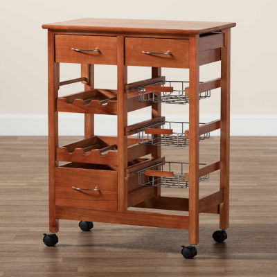 Crayton Wood-Top Kitchen Carts