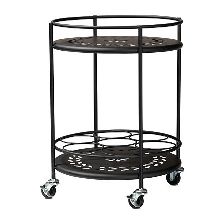 Dallan Metal-Top Kitchen Cart, One Size, Black