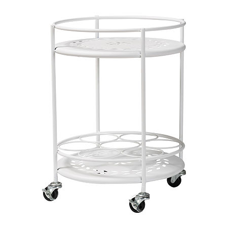 Dallan Metal-Top Kitchen Cart, One Size, White