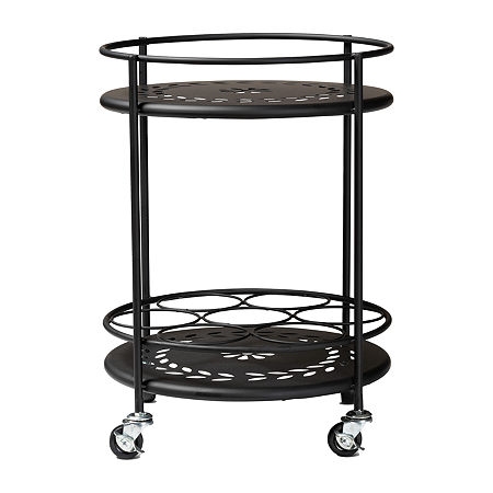 Dallan Metal-Top Kitchen Cart, One Size, Black