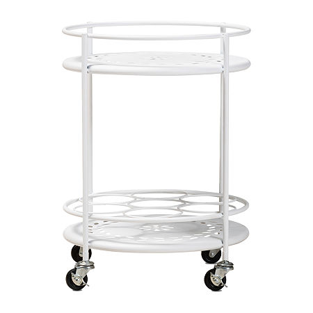 Dallan Metal-Top Kitchen Cart, One Size, White