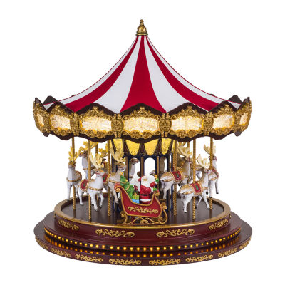 Deluxe Christmas Carousel Animated Tabletop Decor