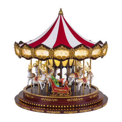 Deluxe Christmas Carousel Animated Tabletop Decor