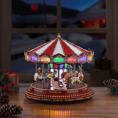 Marquee Deluze Carousel Animated Christmas Tabletop Decor