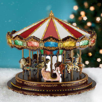 Marquee Deluze Carousel Animated Christmas Tabletop Decor