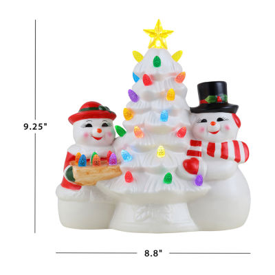 Nostalgic Mr. & Mrs. Snowman Christmas Tabletop Tree