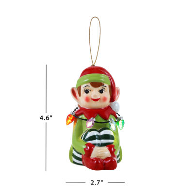 Nostalgic Mini Ceramic Elf Christmas Figurine