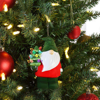 Mini Ceramic Gnome Christmas Ornament